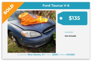 Sell Your Junk Car Today! Recently Sold 2000 Ford Taurus in New Haven, CT