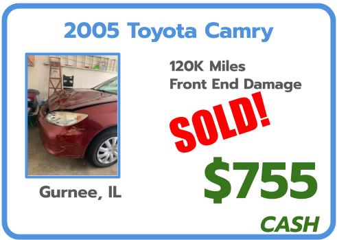 sell junk car chicago, IL Toyota Camry