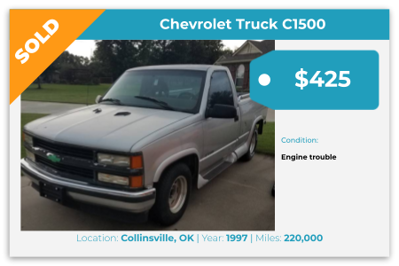 cash for junk cars, junk cars, sell my car, we buy junk cars, buy junk cars, car junk yards, 1997, chevy, truck