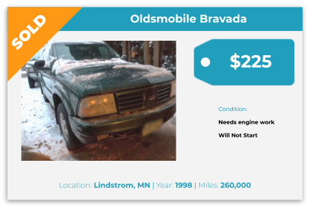 1998, Oldsmobile, Bravada, cash for junk cars, junk cars, sell my car, we buy junk cars, buy junk cars, car junk yards