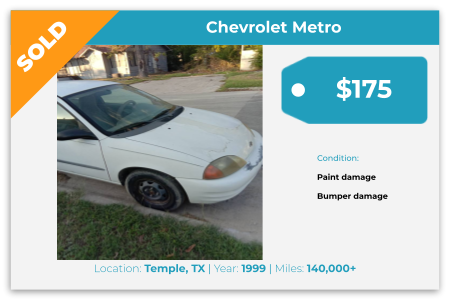 1999, Chevrolet, Metro, cash for junk cars, junk cars, sell my car, we buy junk cars, buy junk cars