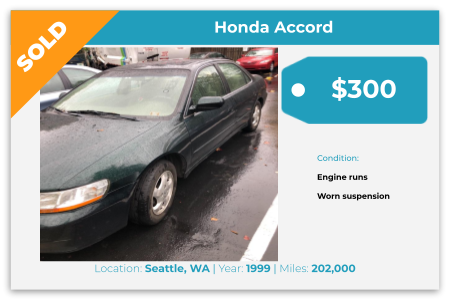 1999, Honda, Accord, cash for junk cars, junk cars, sell my car, we buy junk cars, buy junk cars