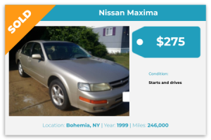 1999, Nissan, Maxima, Bohemia, cash for junk cars, junk cars, sell my car, we buy junk cars, buy junk cars