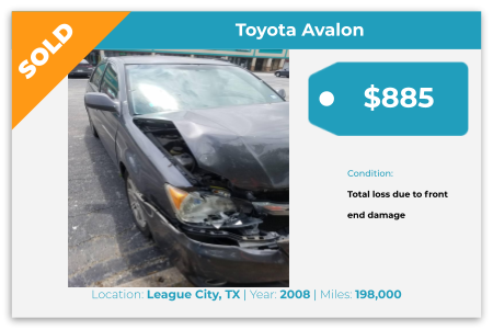 2008, Toyota, Avalon, junk car, sell my junk car, 