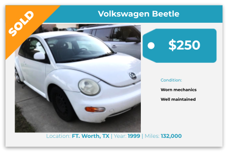1999, Volkswagen, Beetle, cash for junk cars, junk cars, sell my car, we buy junk cars, buy junk cars
