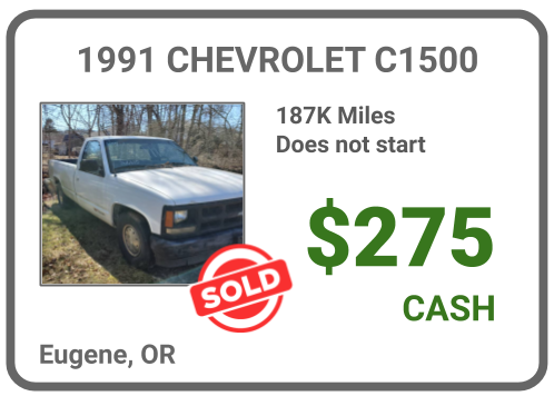sell junk car Eugene, OR