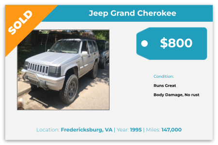 sell junk jeep, Stafford, VA