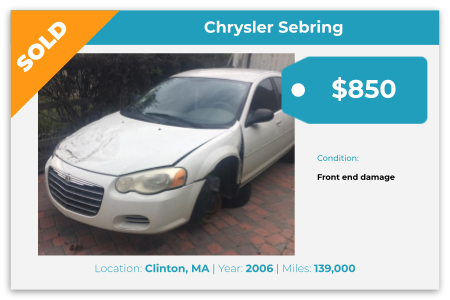 sell junk Chrysler, Massachusetts 