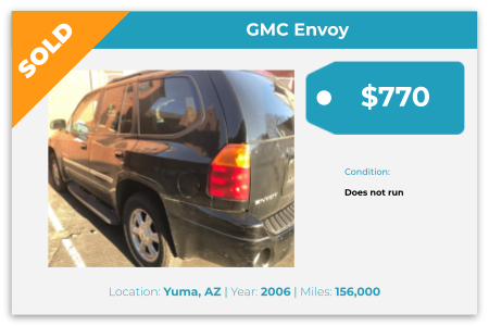 sell GMC Envoy for cash Yuma, AZ