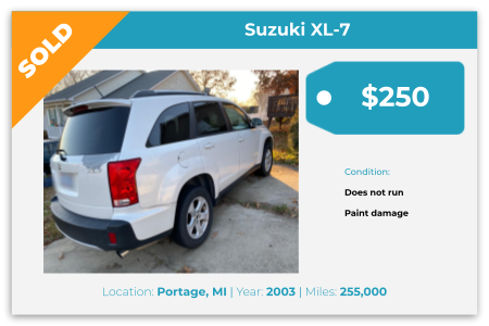 sell junk Suzuki, Portage, MI