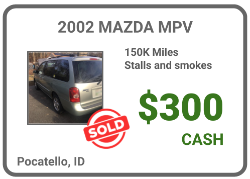 sell Mazda mpv for cash Pocatello, ID