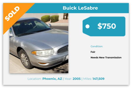 sell Buick LeSabre for cash Phoenix, AZ