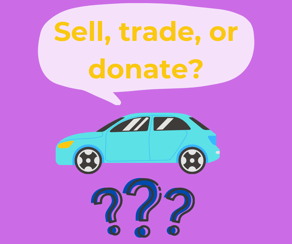 sell trade or donate a car