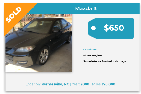 sell Mazda3 for cash North Carolina