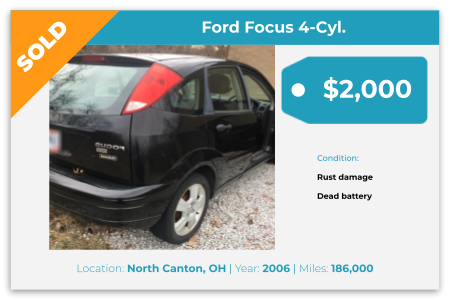 sell Ford Focus for cash Canton, OH