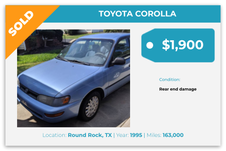 sell used car for cash Texas