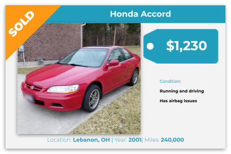 sell junk car for cash Ohio