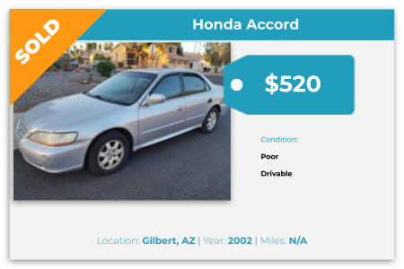 sell junk car for cash Gilbert AZ