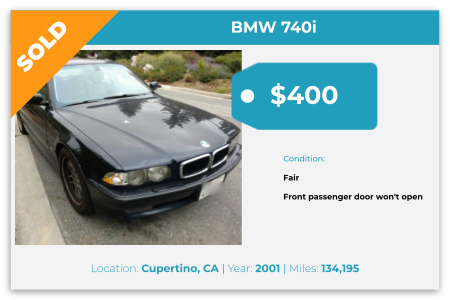 sell junk car, free pickup Cupertino, CA