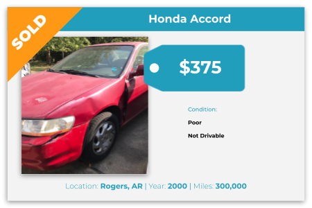 sell Honda Accord for cash Rogers, AR