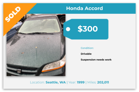 sell junk car, free pickup Seattle, WA
