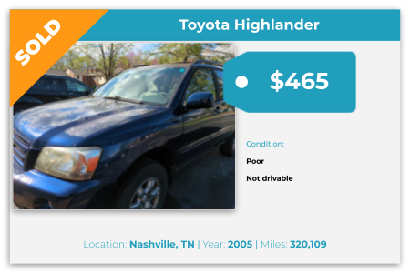 sell old car for cash Nashville, TN