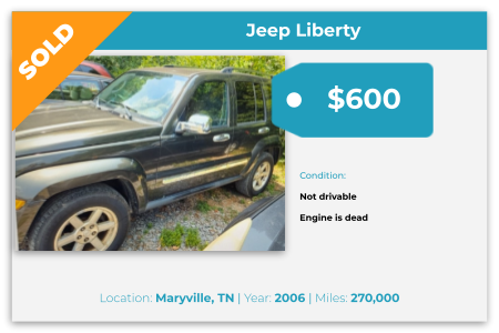 sell Jeep for cash Maryville, TN