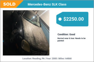2000 Mercedes-Benz SLK Class sold for cash in Reading, PA