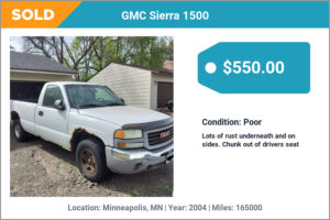 2004 GMC Sierra 1500 sold for cash in Minneapolis, MN