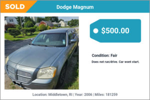 2006 Dodge Magnum sold for cash in Middletown, RI