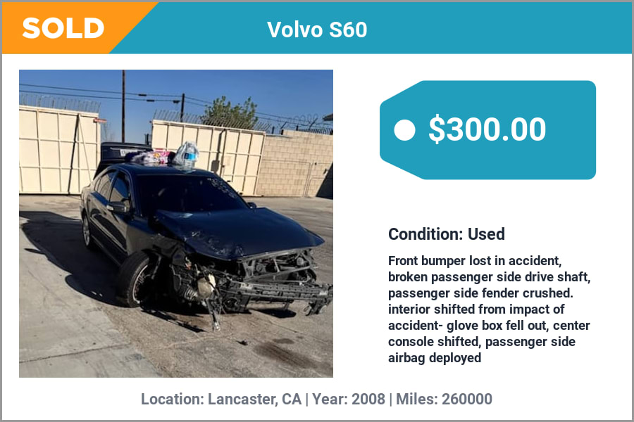 sell junk Volvo for cash Lancaster, CA