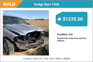 2010 Dodge Ram 1500 sold for cash in Lakin, KS