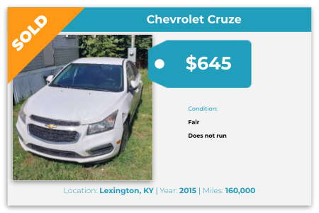 sell used Chevy for cash Lexington KY
