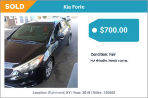 2015 Kia Forte sold for cash in Richmond, KY