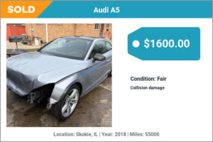 2018 Audi A5 sold for cash in Skokie, IL