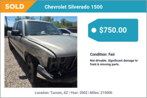 2002 Chevrolet Silverado 1500 sold for cash in Tucson, AZ