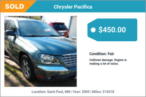 2005 Chrysler Pacifica sold for cash in Saint Paul, MN