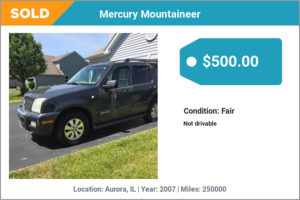 2007 Mercury Mountaineer sold for cash in Aurora, IL
