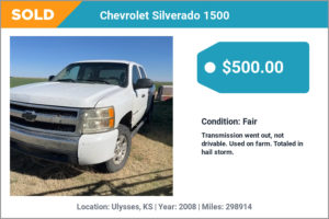 2008 Chevrolet Silverado 1500 sold for cash in Ulysses, KS
