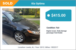 2012 Kia Optima sold for cash in Leeds, AL
