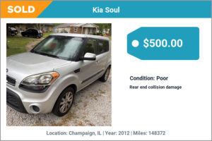 2012 Kia Soul sold for cash in Champaign, IL