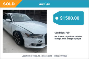 2015 Audi A6 sold for cash in Cocoa, FL