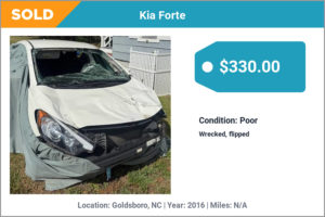 2016 Kia Forte sold for cash in Goldsboro, NC