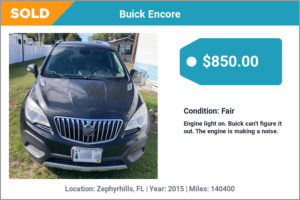 2015 Buick Encore sold for cash in Zephyrhills, FL